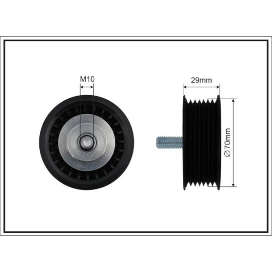 464-99 - Deflection/Guide Pulley, v-ribbed belt 