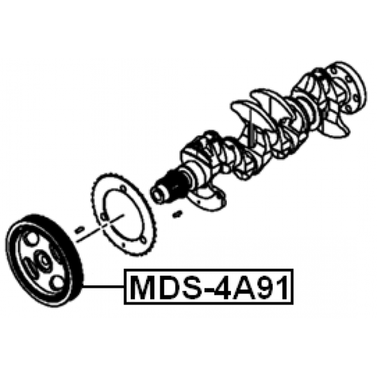 MDS-4A91 - Belt Pulley, crankshaft 