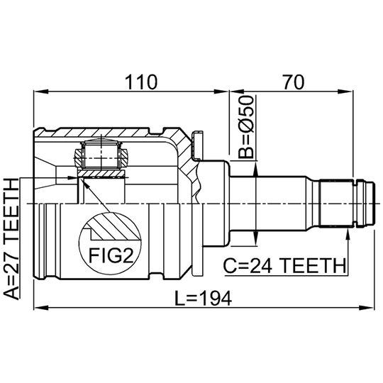 0111-MCV30LH - Joint, drive shaft 