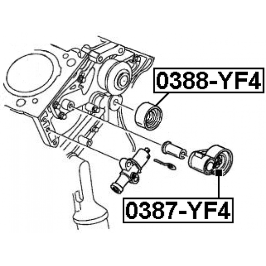 0388-YF4 - Ohjainrulla, moniurahihna 