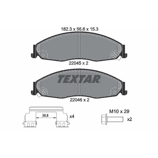 2204501 - Brake Pad Set, disc brake 