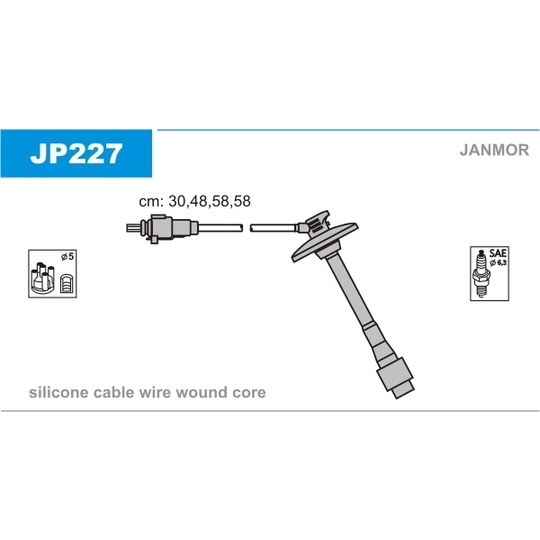 JP227 - Tändkabelsats 