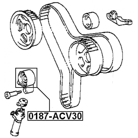 0187-ACV30 - Tensioner Pulley, timing belt 
