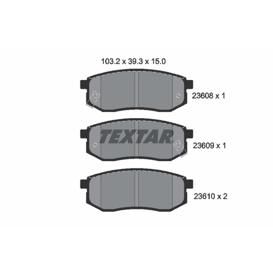 2360801 - Brake Pad Set, disc brake 