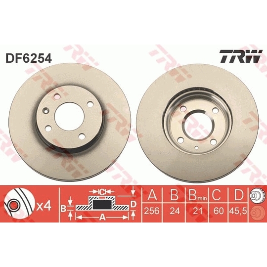 DF6254 - Brake Disc 