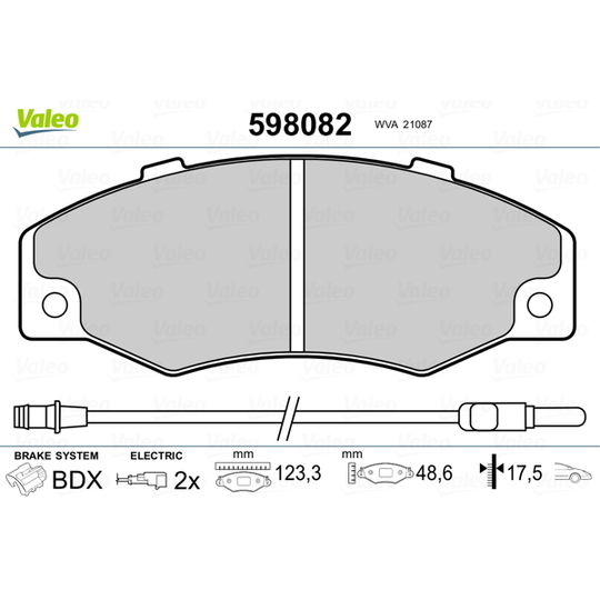 598082 - Brake Pad Set, disc brake 