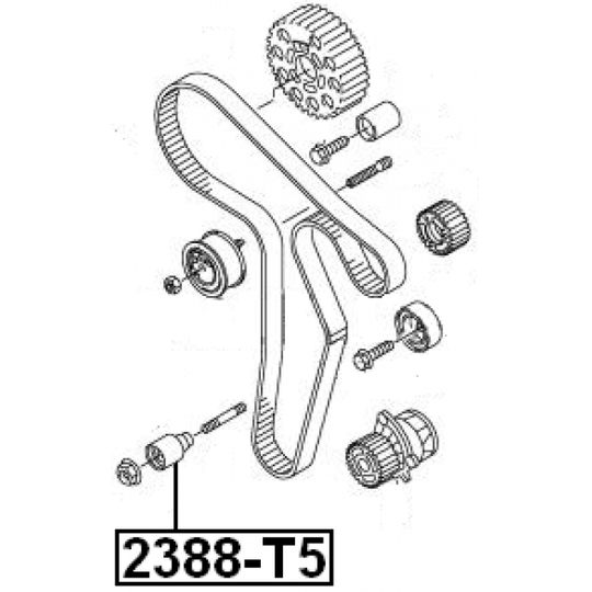 2388-T5 - Deflection/Guide Pulley, timing belt 