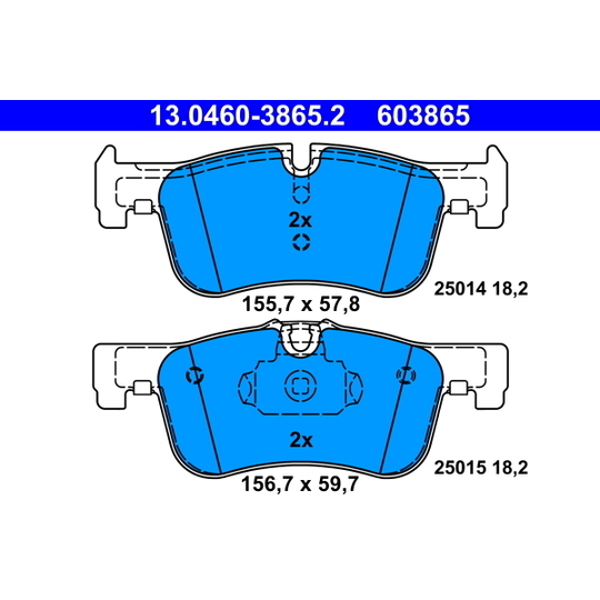 13.0460-3865.2 - Brake Pad Set, disc brake 