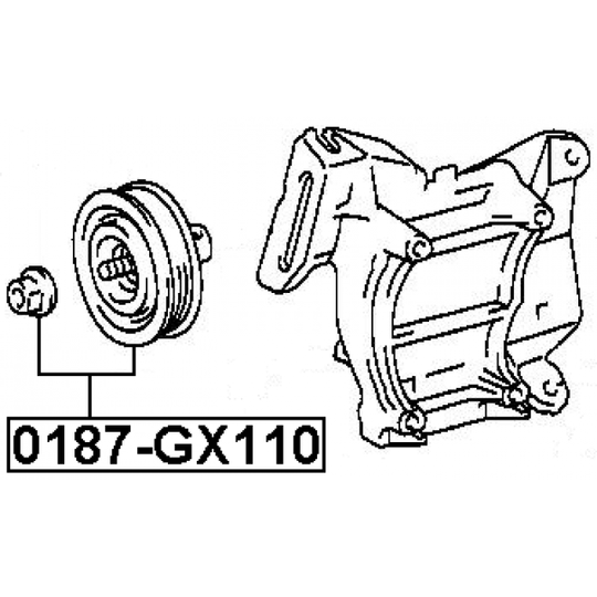 0187-GX110 - Spännrulle, aggregatrem 