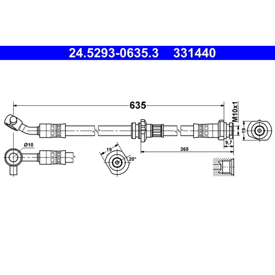 24.5293-0635.3 - Brake Hose 