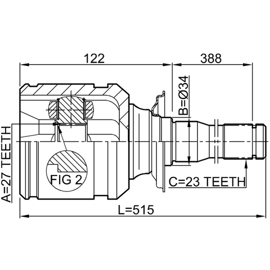 0111-ACA20RH - Joint, drive shaft 