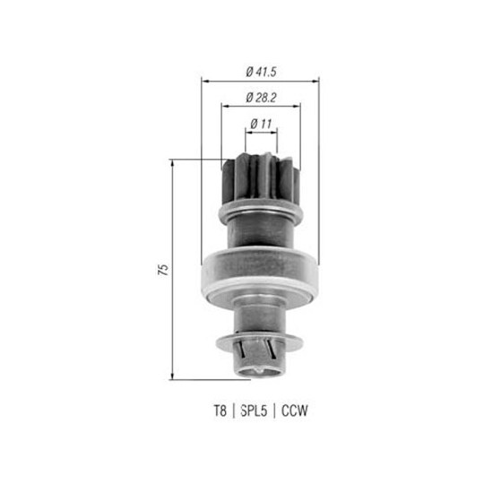 940113020316 - Starter pinion 