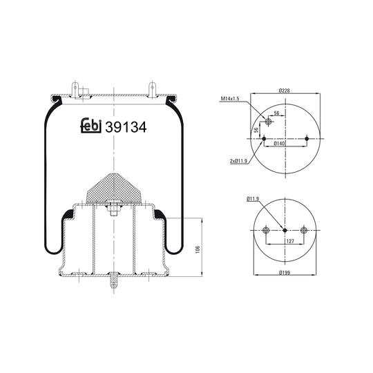 39134 - Boot, air suspension 