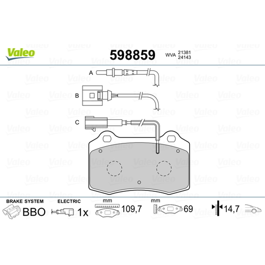 598859 - Brake Pad Set, disc brake 