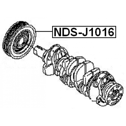 NDS-J1016 - Remskiva, vevaxel 