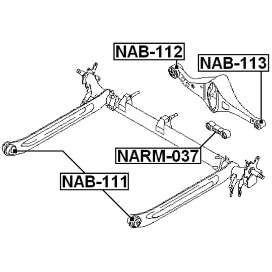 NAB-111 - Upphängning, axelstomme 