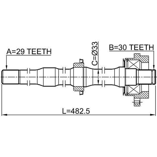 0212-Z50RH - Drive Shaft 