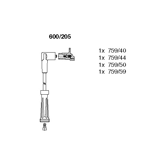 600/205 - Ignition Cable Kit 