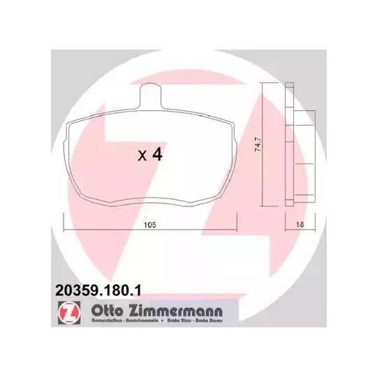 20359.180.1 - Brake Pad Set, disc brake 