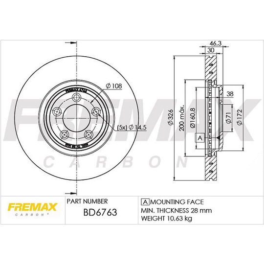 BD-6763 - Brake Disc 