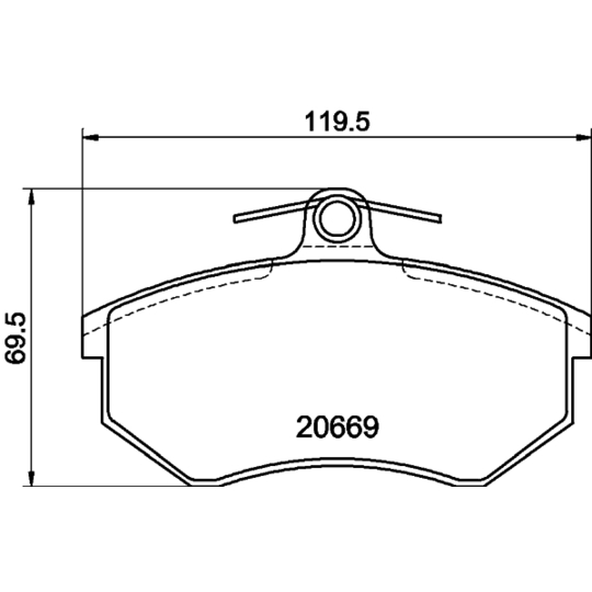 MDB3405 - Brake Pad Set, disc brake 