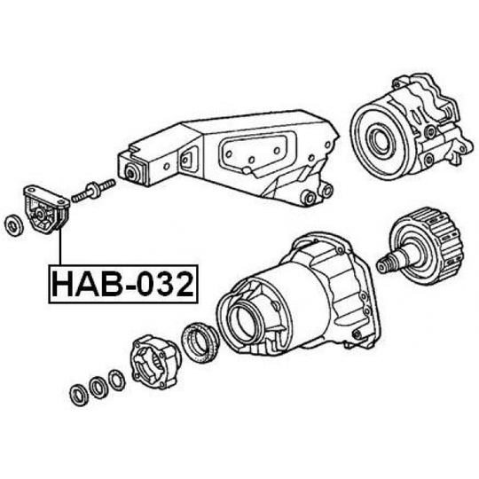 HAB-032 - Kiinnitys, tasauspyörästö 
