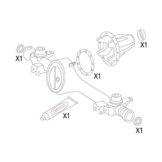 19535850 - Gasket Set, differential 