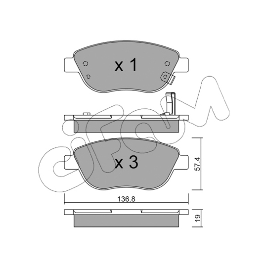 822-322-2 - Brake Pad Set, disc brake 