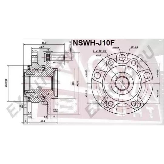 NSWH-J10F - Wheel hub 