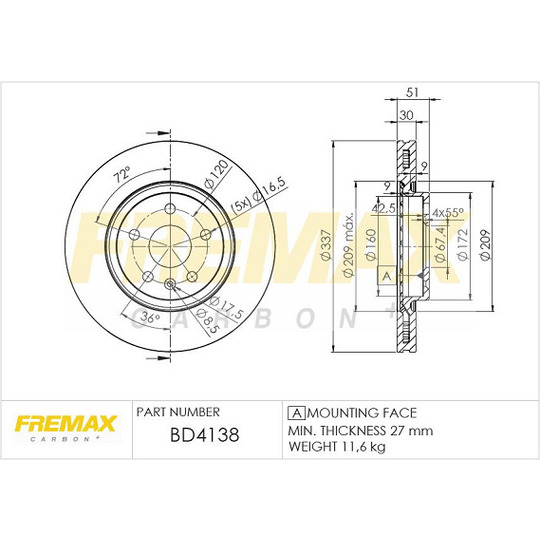 BD-4138 - Brake Disc 