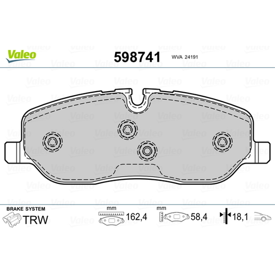 598741 - Brake Pad Set, disc brake 