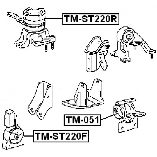 TM-ST220R - Moottorin tuki 