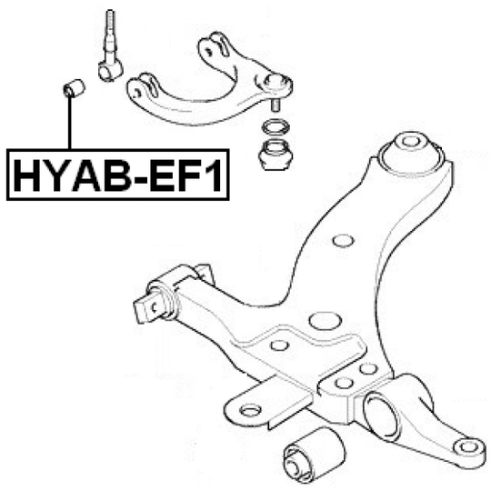 HYAB-EF1 - Control Arm-/Trailing Arm Bush 