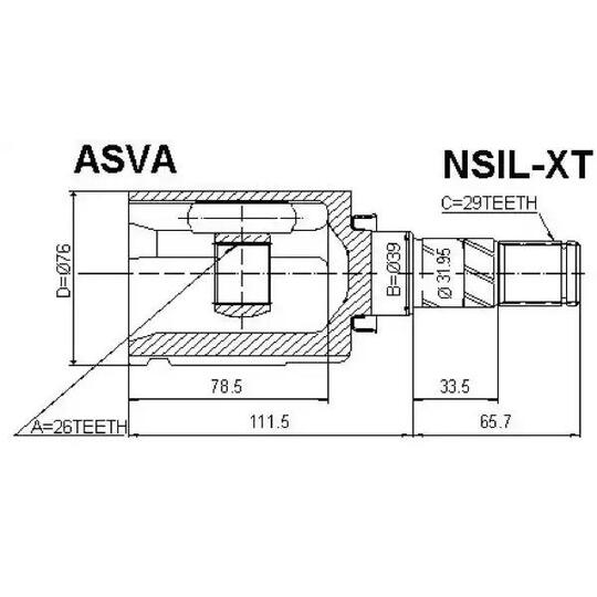 NSIL-XT - Nivelsarja, vetoakseli 