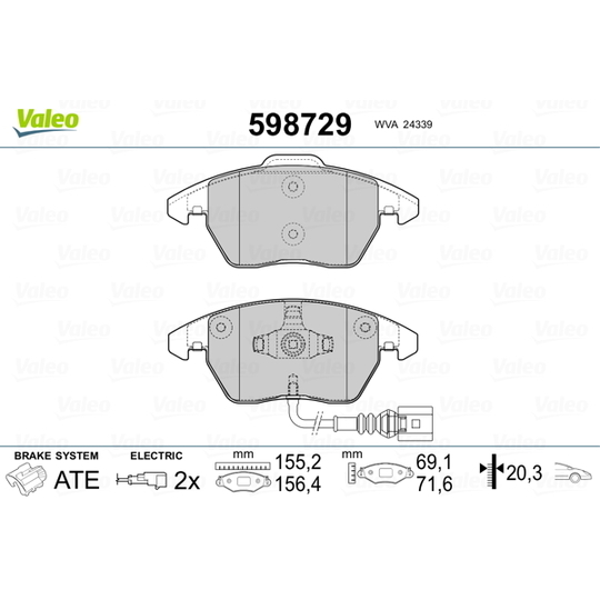 598729 - Brake Pad Set, disc brake 