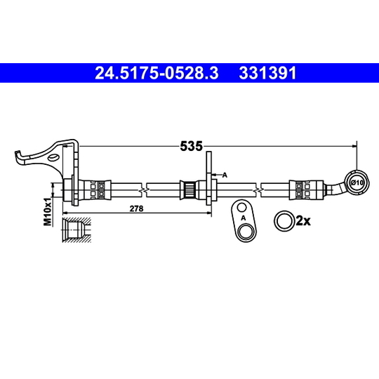 24.5175-0528.3 - Brake Hose 