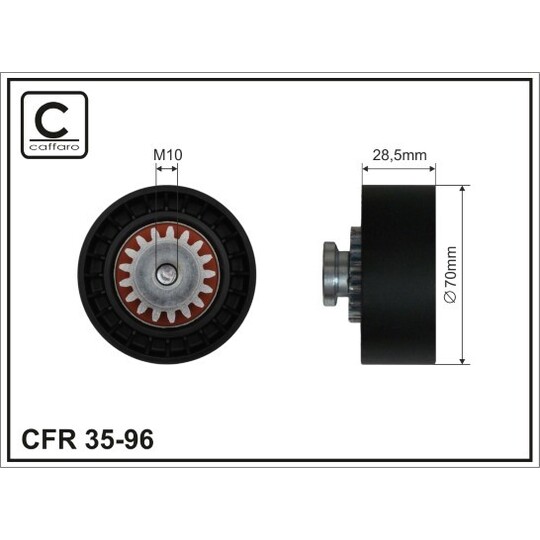 35-96 - Tensioner Pulley, v-ribbed belt 