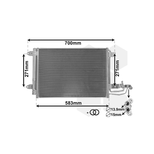 58005209 - Condenser, air conditioning 