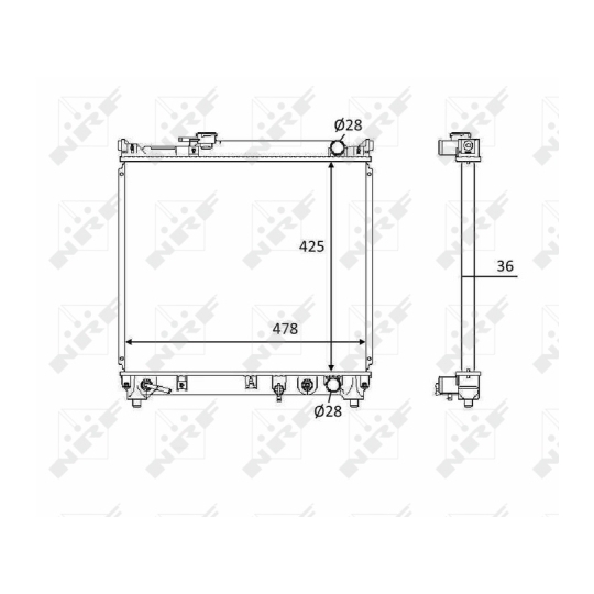 58536 - Radiaator, mootorijahutus 