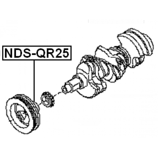 NDS-QR25 - Hihnapyörä, kampiakseli 