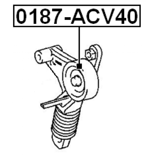 0187-ACV40 - Tensioner Pulley, v-ribbed belt 