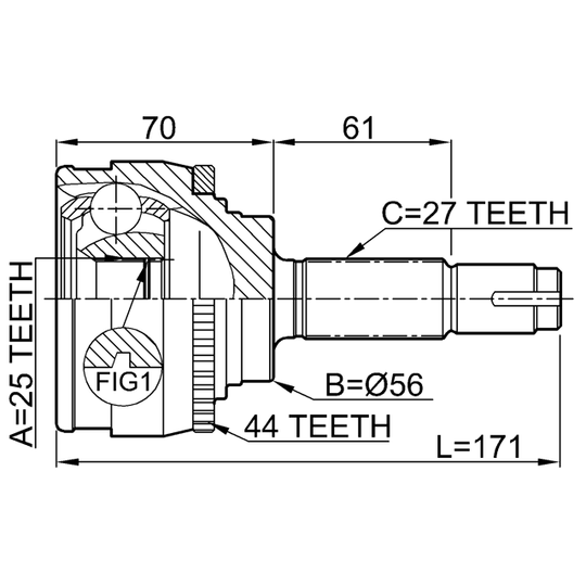 0210-016A44 - Joint, drive shaft 