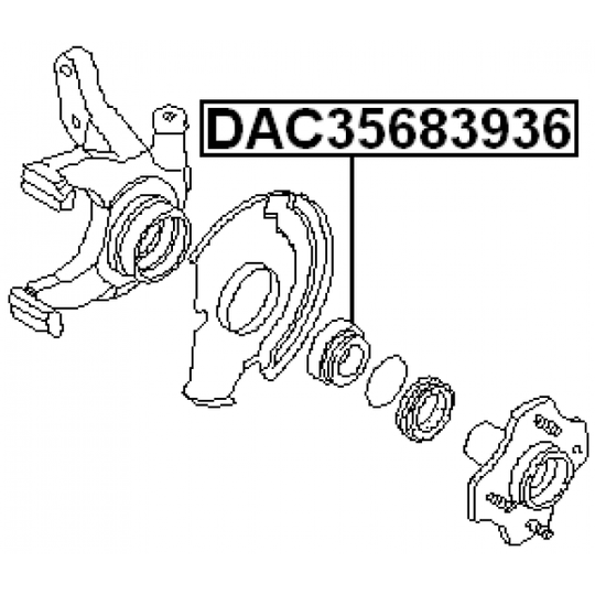 DAC35683936 - Hjullager 