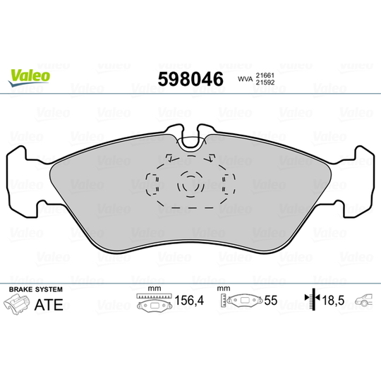 598046 - Brake Pad Set, disc brake 