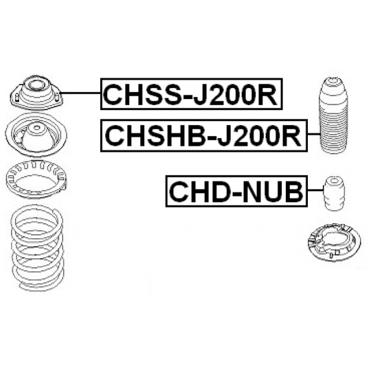 CHSHB-J200R - Skyddskåpa/bälg, stötdämpare 
