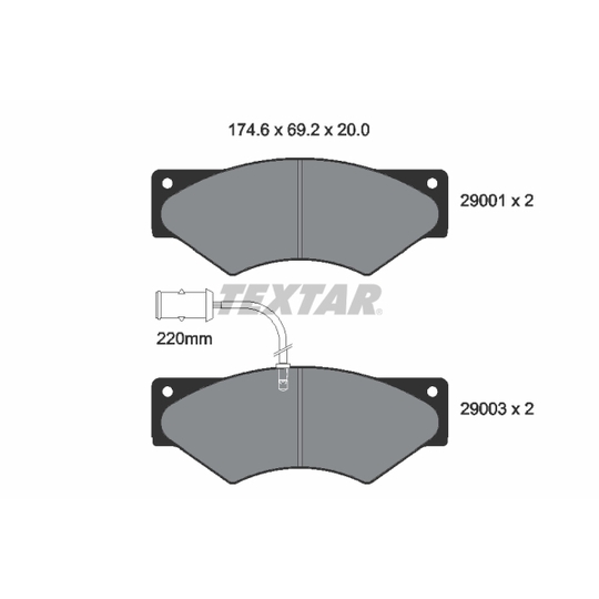 2900102 - Brake Pad Set, disc brake 