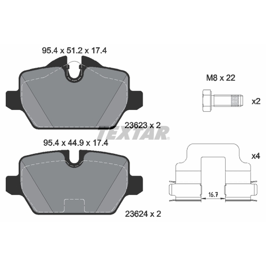 2362303 - Brake Pad Set, disc brake 