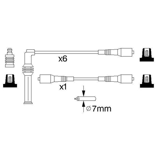 0 986 356 729 - Ignition Cable Kit 