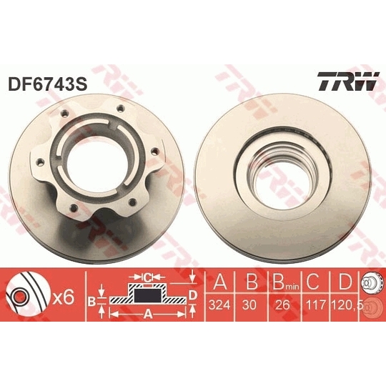 DF6743S - Brake Disc 