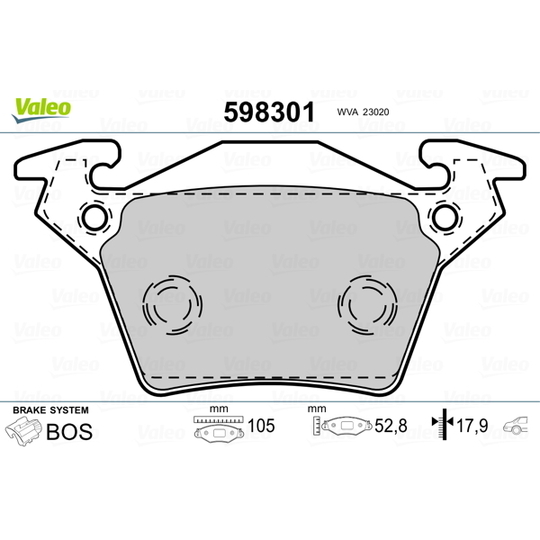 598301 - Brake Pad Set, disc brake 